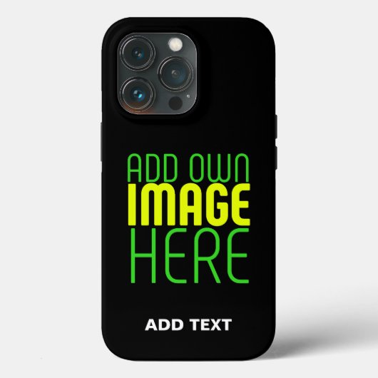 MODERNE BEWERKBARE EENVOUDIGE ZWARTE AFBEELDING TE Case-Mate iPhone CASE (Achterkant)
