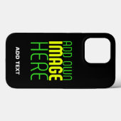 MODERNE BEWERKBARE EENVOUDIGE ZWARTE AFBEELDING TE Case-Mate iPhone CASE (Achterkant (horizontaal))