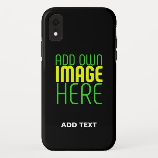 MODERNE BEWERKBARE EENVOUDIGE ZWARTE AFBEELDING TE Case-Mate iPhone CASE (Achterkant)