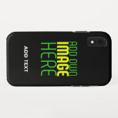 MODERNE BEWERKBARE EENVOUDIGE ZWARTE AFBEELDING TE Case-Mate iPhone CASE (Achterkant (horizontaal))