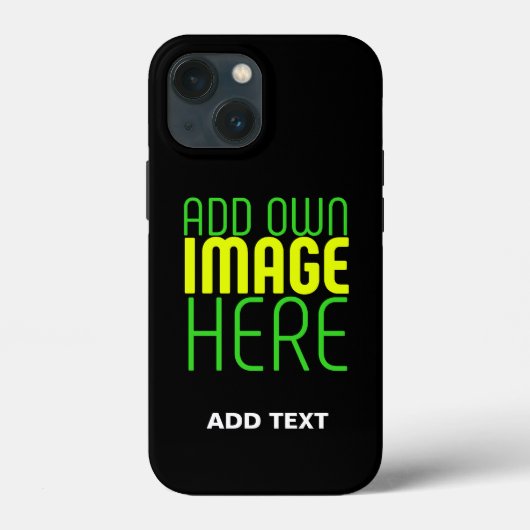 MODERNE BEWERKBARE EENVOUDIGE ZWARTE AFBEELDING TE Case-Mate iPhone CASE (Achterkant)