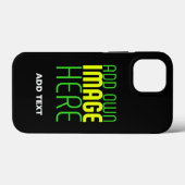 MODERNE BEWERKBARE EENVOUDIGE ZWARTE AFBEELDING TE Case-Mate iPhone CASE (Achterkant (horizontaal))