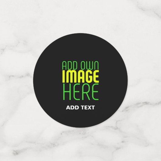 MODERNE BEWERKBARE EENVOUDIGE ZWARTE AFBEELDING TE CONFETTI (Kleine voorkant)