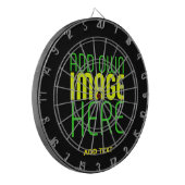 MODERNE BEWERKBARE EENVOUDIGE ZWARTE AFBEELDING TE DARTBORD (Voorkant Links)