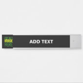 MODERNE BEWERKBARE EENVOUDIGE ZWARTE AFBEELDING TE DEURBORDJE (Voorkant)