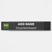 MODERNE BEWERKBARE EENVOUDIGE ZWARTE AFBEELDING TE DEURBORDJE (Voorkant)