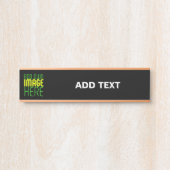 MODERNE BEWERKBARE EENVOUDIGE ZWARTE AFBEELDING TE DEURBORDJE (Voorkant)