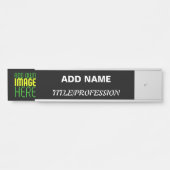 MODERNE BEWERKBARE EENVOUDIGE ZWARTE AFBEELDING TE DEURBORDJE (Voorkant)