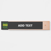 MODERNE BEWERKBARE EENVOUDIGE ZWARTE AFBEELDING TE DEURBORDJE (Voorkant)