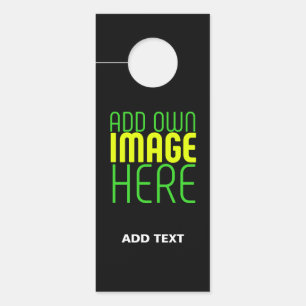 MODERNE BEWERKBARE EENVOUDIGE ZWARTE AFBEELDING TE DEURHANGER