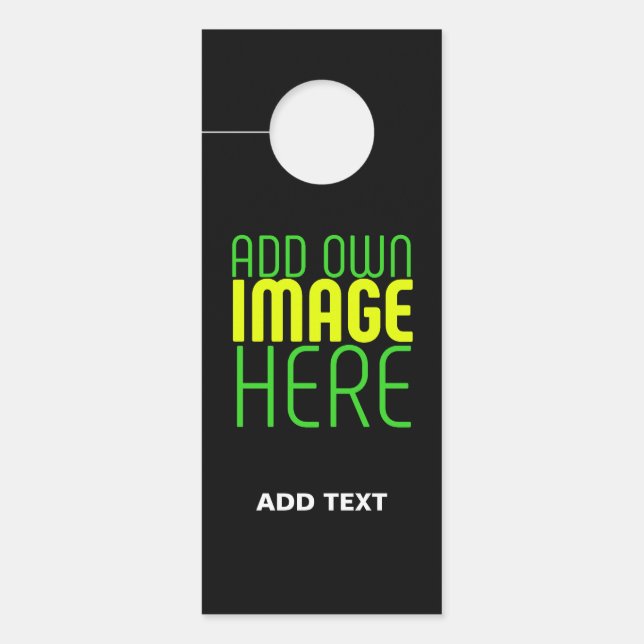 MODERNE BEWERKBARE EENVOUDIGE ZWARTE AFBEELDING TE DEURHANGER (Voorkant)