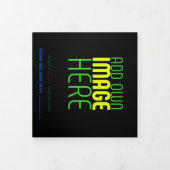 MODERNE BEWERKBARE EENVOUDIGE ZWARTE AFBEELDING TE DRIELUIK KAART (Cover)