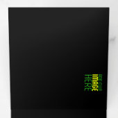 MODERNE BEWERKBARE EENVOUDIGE ZWARTE AFBEELDING TE DRIELUIK KAART (Binnenzijde eerst)