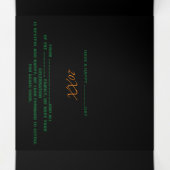 MODERNE BEWERKBARE EENVOUDIGE ZWARTE AFBEELDING TE DRIELUIK KAART (Binnenkant midden)