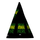 MODERNE BEWERKBARE EENVOUDIGE ZWARTE AFBEELDING TE FEESTHOEDJES (Rechts)