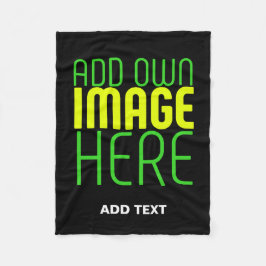 MODERNE BEWERKBARE EENVOUDIGE ZWARTE AFBEELDING TE FLEECE DEKEN