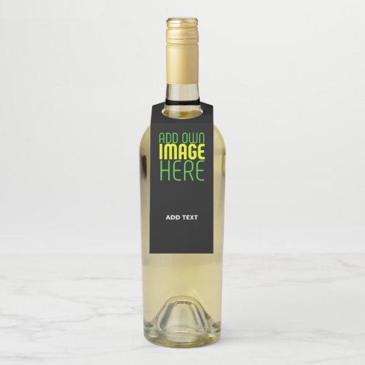 MODERNE BEWERKBARE EENVOUDIGE ZWARTE AFBEELDING TE FLESSENHANGER (Op fles)