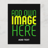 MODERNE BEWERKBARE EENVOUDIGE ZWARTE AFBEELDING TE FLYER (Achterkant)