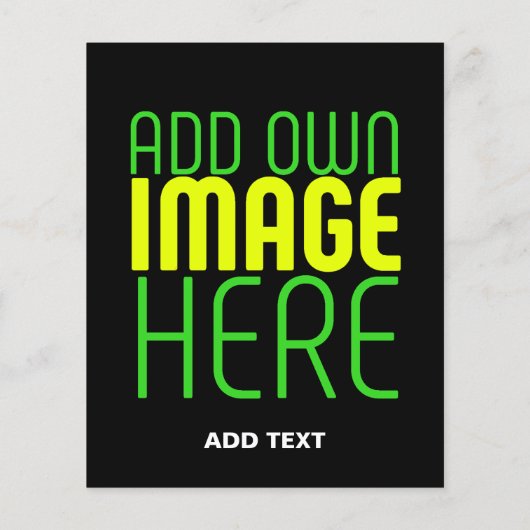 MODERNE BEWERKBARE EENVOUDIGE ZWARTE AFBEELDING TE FLYER (Achterkant)