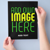 MODERNE BEWERKBARE EENVOUDIGE ZWARTE AFBEELDING TE FLYER (Hand)
