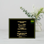 MODERNE BEWERKBARE EENVOUDIGE ZWARTE AFBEELDING TE FOLIE UITNODIGING BRIEFKAART (Staand Voorkant)