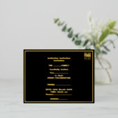 MODERNE BEWERKBARE EENVOUDIGE ZWARTE AFBEELDING TE FOLIE UITNODIGING BRIEFKAART (Staand Voorkant)