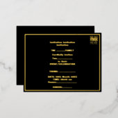 MODERNE BEWERKBARE EENVOUDIGE ZWARTE AFBEELDING TE FOLIE UITNODIGING BRIEFKAART (Voorkant / Achterkant)