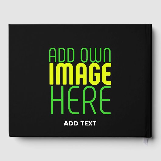 MODERNE BEWERKBARE EENVOUDIGE ZWARTE AFBEELDING TE GASTENBOEK (Achterkant)