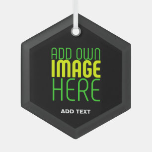 MODERNE BEWERKBARE EENVOUDIGE ZWARTE AFBEELDING TE GLAS ORNAMENT