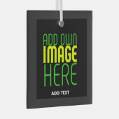 MODERNE BEWERKBARE EENVOUDIGE ZWARTE AFBEELDING TE GLAS ORNAMENT (Voorkant Rechts)