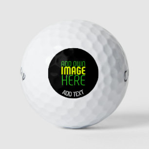 MODERNE BEWERKBARE EENVOUDIGE ZWARTE AFBEELDING TE GOLFBALLEN