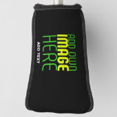 MODERNE BEWERKBARE EENVOUDIGE ZWARTE AFBEELDING TE GOLFHEADCOVER (Draai 90)