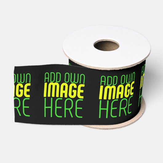 MODERNE BEWERKBARE EENVOUDIGE ZWARTE AFBEELDING TE GROSGRAIN LINT (Spoel)