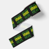 MODERNE BEWERKBARE EENVOUDIGE ZWARTE AFBEELDING TE GROSGRAIN LINT (Achterkant)