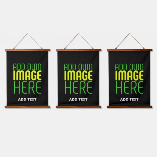 MODERNE BEWERKBARE EENVOUDIGE ZWARTE AFBEELDING TE HANGEND WANDKLEED (Driedubbel)