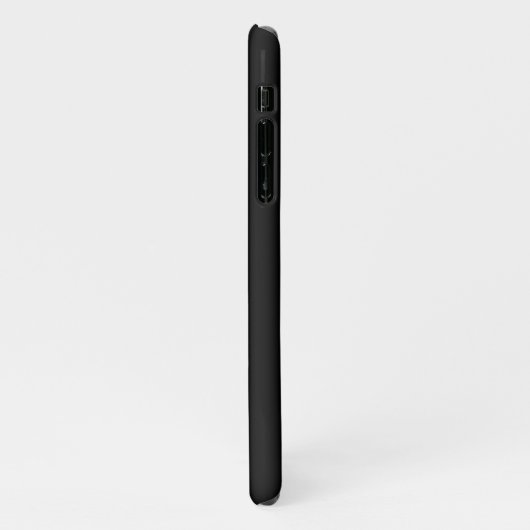 MODERNE BEWERKBARE EENVOUDIGE ZWARTE AFBEELDING TE iPhone HOESJE (Linkerkant)