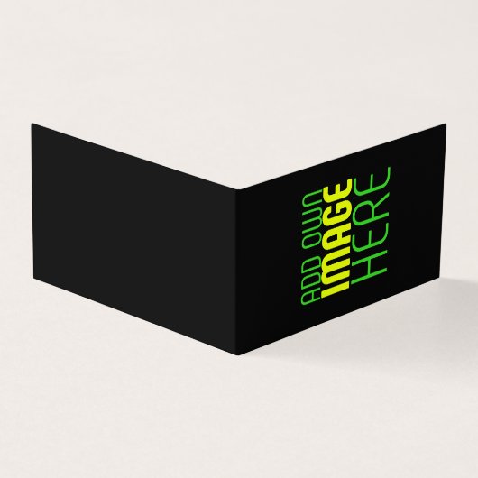 MODERNE BEWERKBARE EENVOUDIGE ZWARTE AFBEELDING TE KAART (Buitenkant)