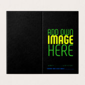 MODERNE BEWERKBARE EENVOUDIGE ZWARTE AFBEELDING TE KAART (Buitenkant ongevouwen)