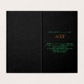 MODERNE BEWERKBARE EENVOUDIGE ZWARTE AFBEELDING TE KAART (Binnenkant ongevouwen)