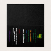 MODERNE BEWERKBARE EENVOUDIGE ZWARTE AFBEELDING TE KAART (Binnenkant ongevouwen)