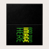 MODERNE BEWERKBARE EENVOUDIGE ZWARTE AFBEELDING TE KAART (Buitenkant ongevouwen)