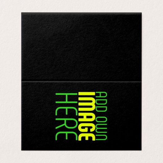 MODERNE BEWERKBARE EENVOUDIGE ZWARTE AFBEELDING TE KAART (Buitenkant ongevouwen)