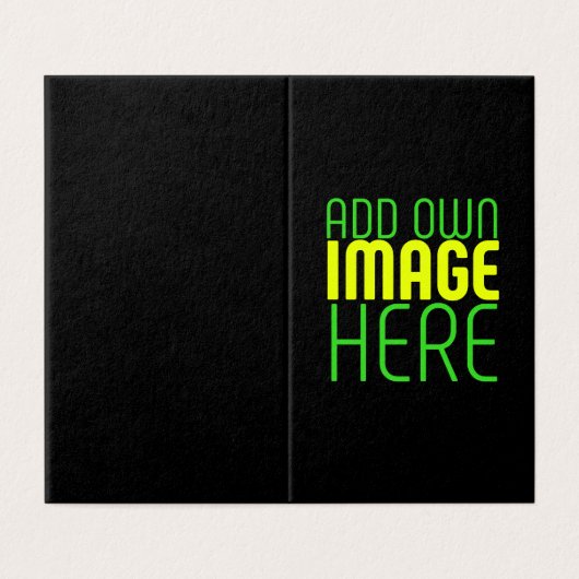 MODERNE BEWERKBARE EENVOUDIGE ZWARTE AFBEELDING TE KAART (Buitenkant ongevouwen)