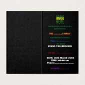 MODERNE BEWERKBARE EENVOUDIGE ZWARTE AFBEELDING TE KAART (Binnenkant ongevouwen)