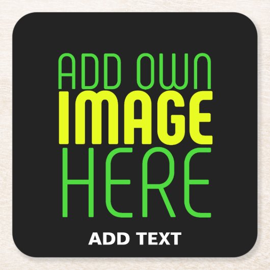 MODERNE BEWERKBARE EENVOUDIGE ZWARTE AFBEELDING TE KARTONNEN ONDERZETTERS (Voorkant)