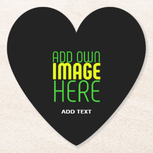 MODERNE BEWERKBARE EENVOUDIGE ZWARTE AFBEELDING TE KARTONNEN ONDERZETTERS