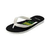 MODERNE BEWERKBARE EENVOUDIGE ZWARTE AFBEELDING TE KINDER TEENSLIPPERS (Schuin)