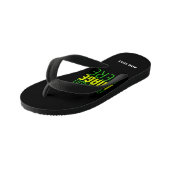 MODERNE BEWERKBARE EENVOUDIGE ZWARTE AFBEELDING TE KINDER TEENSLIPPERS (Schuin)