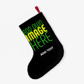 MODERNE BEWERKBARE EENVOUDIGE ZWARTE AFBEELDING TE KLEINE KERSTSOK (Achterkant (Hangend))