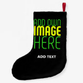 MODERNE BEWERKBARE EENVOUDIGE ZWARTE AFBEELDING TE KLEINE KERSTSOK (Achterkant)